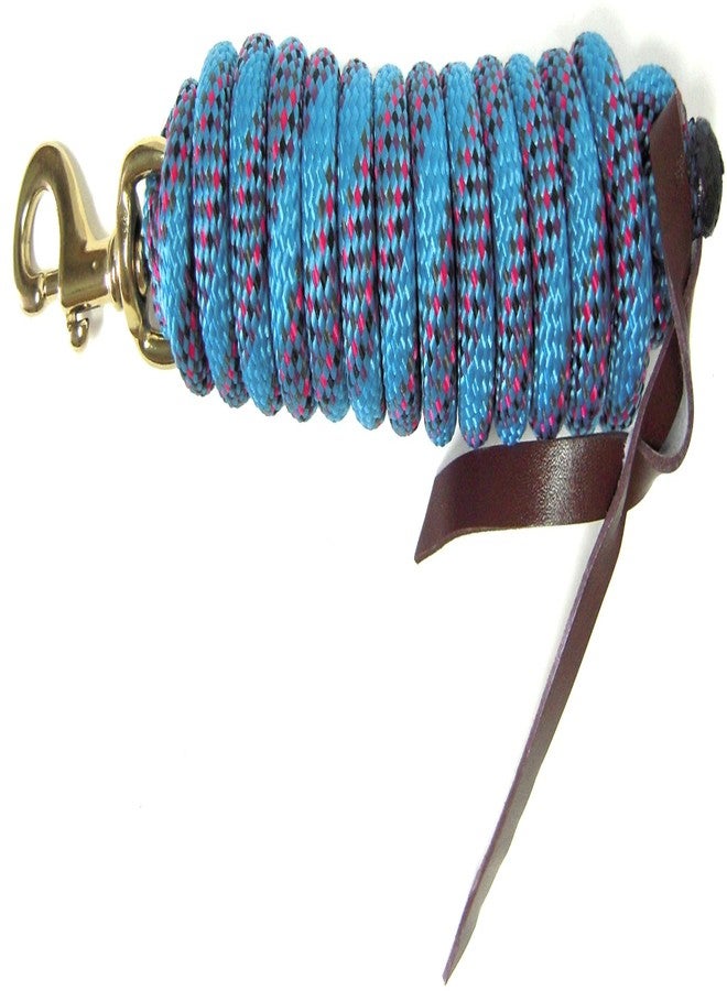 Hamilton Cowboy Braided Rope Lead, Multi-Weave Ocean Blue, 5/8" Thick x 10' Long - Image 1